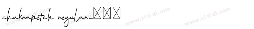 chakrapetch regular字体转换